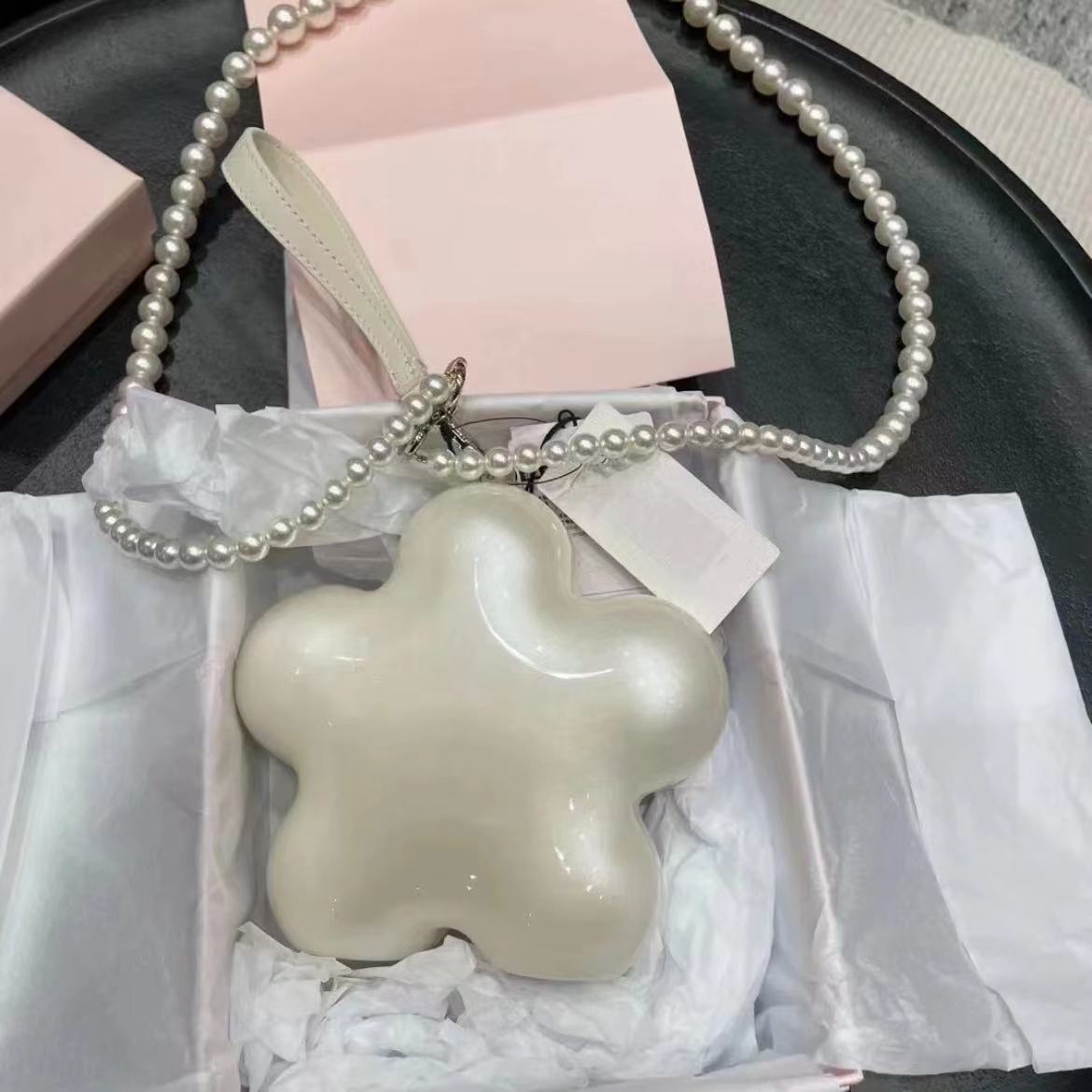 Trendy Pearl Acrylic Evening B - Luxury Bags Cute ulasan dan harga