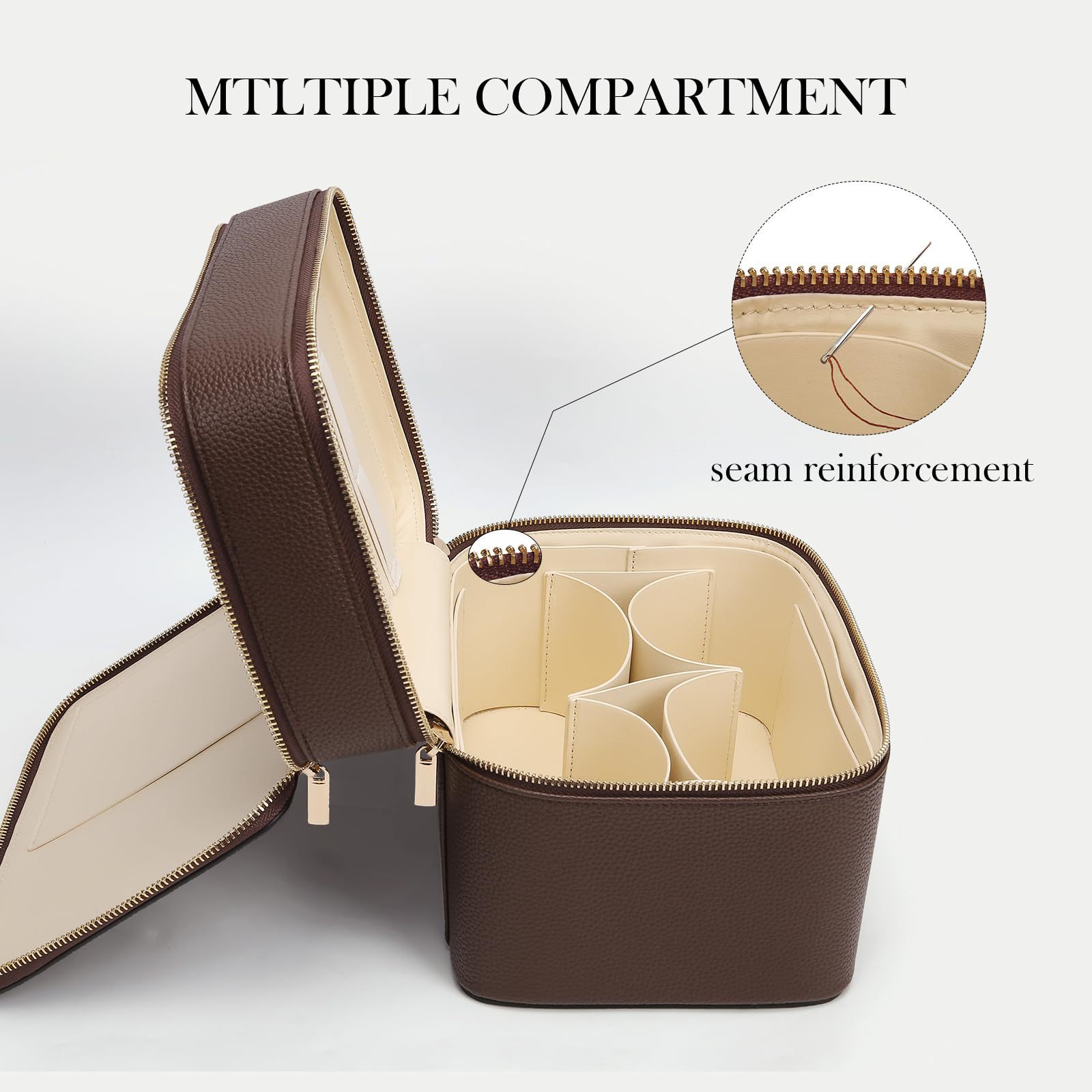 Large Capacity Double-layer Lu - Luxury Bags Leather ulasan dan harga